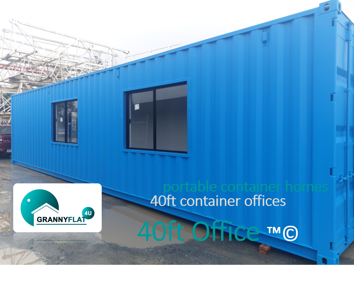40ft Container office. Portable site office - 40ft Shipping Container Office
