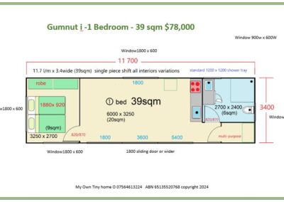 Granny flats Brisbane Gold Coast 0756381224_gumnut i floor plan