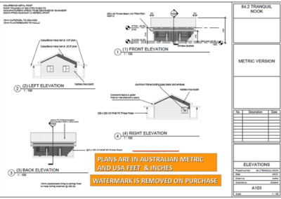 Granny Flat 1 Bedroom 1 Bathroom floor plan_ elevation