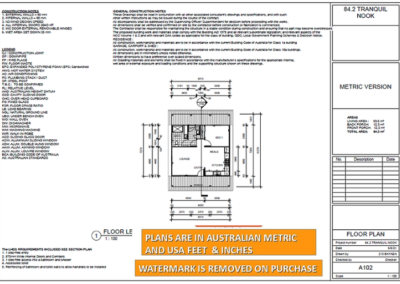 Granny Flat 1 Bedroom 1 Bathroom floor plan_ floor level