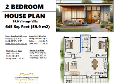 Granny flat floor plans_ Vintage Villa 2 bedroom 6