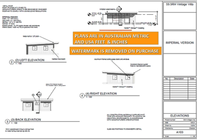 Granny flat floor plans_ Vintage Villa plans_elevation