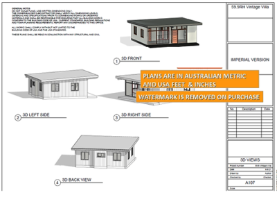 Granny flat floor plans_ Vintage Villa plans_fron_back