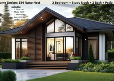 Modern granny flat floor plan 2BR 2 Bathroom