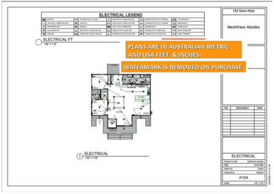 Modern granny flat floor plan 2BR 2 Bathroom bed 1_electrical