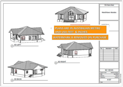 Modern granny flat floor plan 2BR 2 Bathroom bed 1_left_right