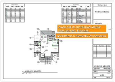 Modern granny flat floor plan 2BR 2 Bathroom bed 1_windows_doors