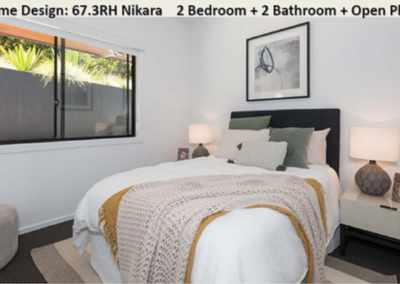 Nikara 2 Bedroom 2 bathroom granny flat floor plans bed1