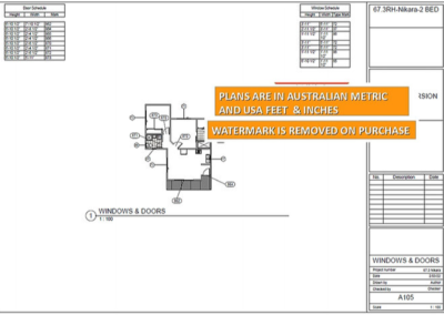 Nikara 2 Bedroom 2 bathroom granny flat floor plans_windows and doors