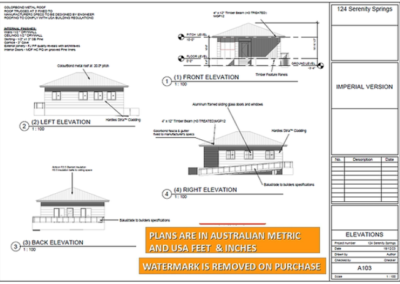 Serenity granny flat floor plans _elevation