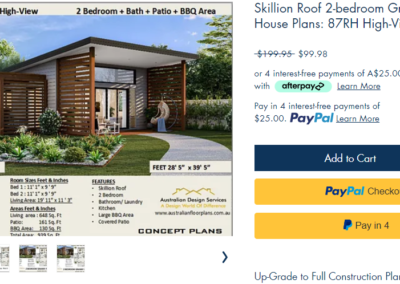 Skillion roof granny flat floor plan