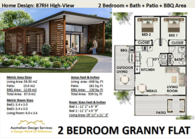 Skillion roof granny flat floor plan 3