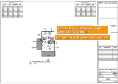 Skillion roof granny flat floor plan _windows doors